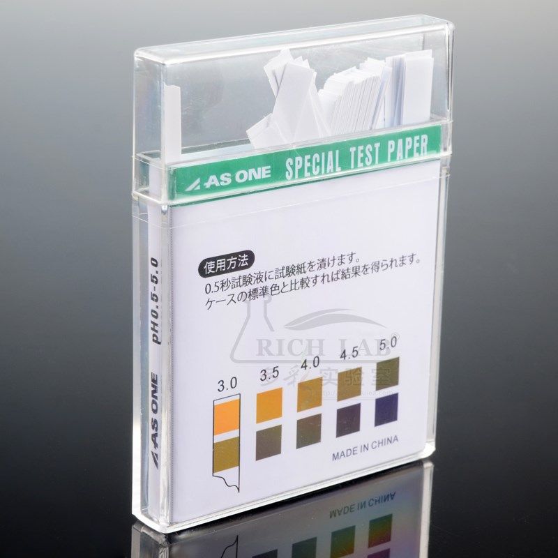 日本ASONE盒装PH精密试纸 0.5-5.0水质化妆品食物酵素酸碱测试纸,淘宝优惠券,粉丝福利购,淘宝优惠卷