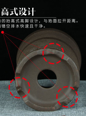 紫砂花盆兰花专用盆绿萝粗陶瓷特价清仓包邮圆筒大号绿植简约个性