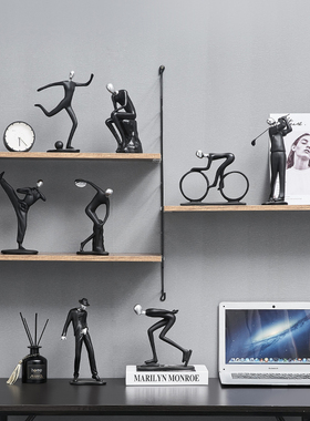 北欧创意客e厅摆件家居电视柜书柜酒柜装饰品办公室简约轻奢小