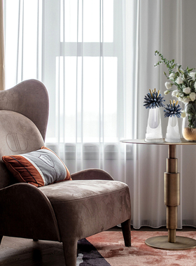 北欧轻奢水晶摆件客厅隔断柜电视柜酒柜玄关办公室V软装家里装饰