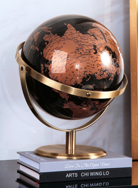 轻奢地球仪摆件办公室o桌面装饰品家居客厅玄关电视柜酒柜书房摆