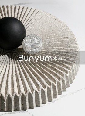 简约树脂仿石h纹家居几何摆件售楼处展厅样板房间软装饰品摆设