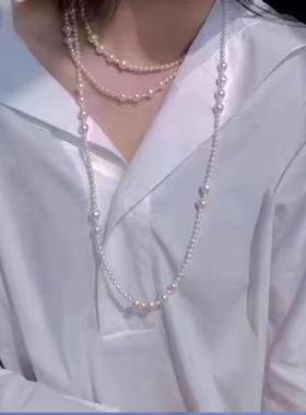 法式复古淡水珍珠叠戴项链