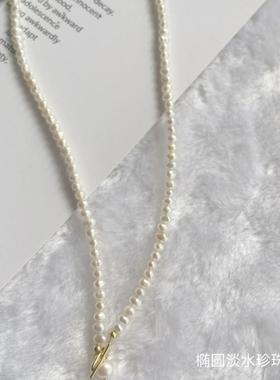 小众设计感淡水珍珠锁骨链