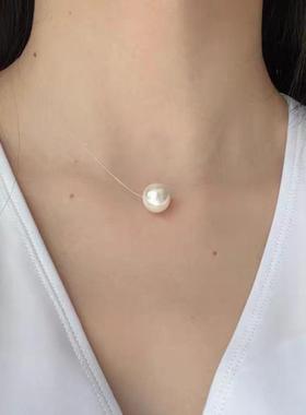 S925纯银贝珠珍珠锁骨链
