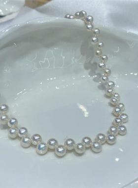 ins风珍珠项链轻奢强光颈链