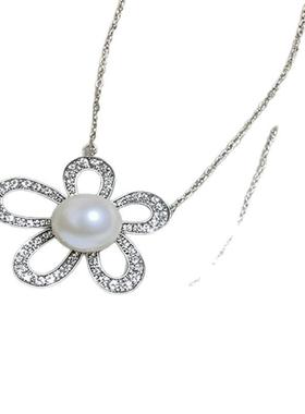 四叶草珍珠锁骨链女轻奢吊坠