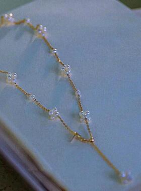 淡水珍珠花球项链女夏仙气款