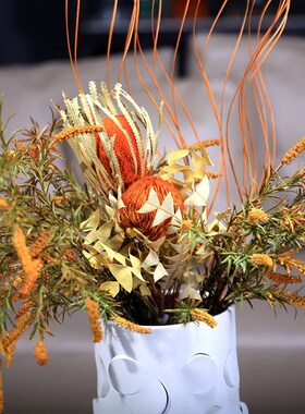 新中式简a约轻奢异形花瓶陶瓷摆设样板房书柜书架饰品花器摆件