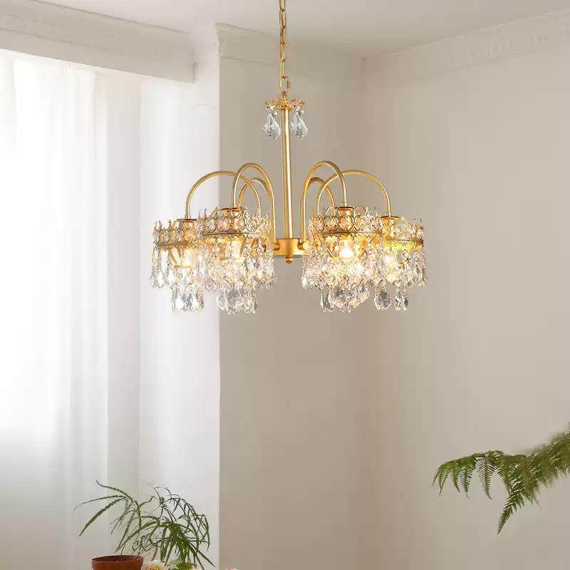 主卧轻奢式水晶法吊灯厅式美温馨别墅复古餐厅房间客921奢华浪漫,淘宝优惠券,粉丝福利购,淘宝优惠卷