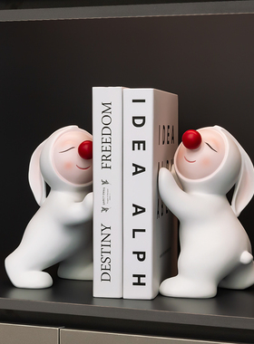 可爱书挡摆件假书酒柜客厅儿x童房书架书柜桌面书立架家居装饰品