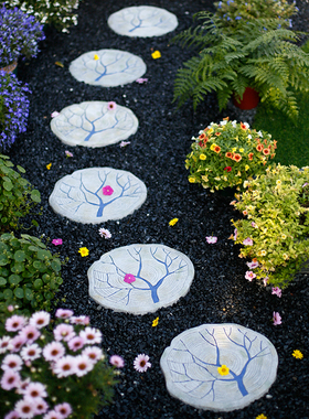 花园汀步石草坪造m景摆件户外庭院垫脚踏步石脚踏室外地砖铺路石