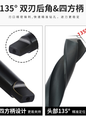 M35含钴锥柄麻花钻不锈钢专用锥钻锥柄钻头HSS高速网打孔扩孔钻具