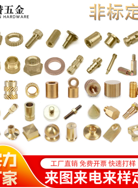 机械五金精加工黄铜件不锈钢铝零件螺丝定做CNC自动车床非标定制