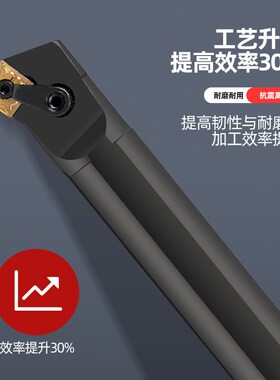 数控车刀75度内孔刀杆S20R25S32T-MSKNR12方形8个刀尖 车床镗孔刀