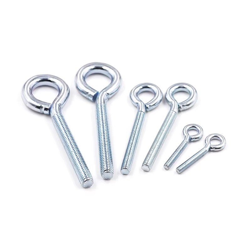 羊眼带圈问号圆环螺栓吊环加长挂钩机牙钉灯钩开口闭口型螺丝勾子 - 图0