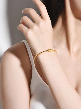 越南沙金小蛮腰手镯素圈手镯