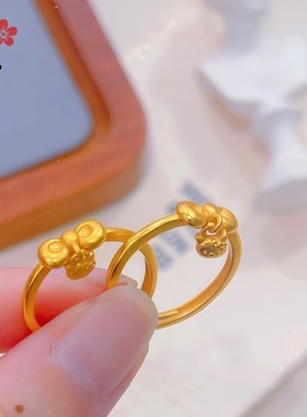 甜美优雅卡通流苏猫咪开口戒指