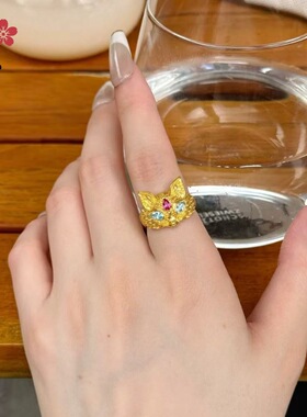 越南沙金魅力优美幸运招财戒指