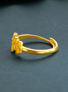 沙金桃花嫁戒指金店同款