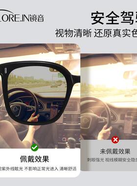 太阳眼镜男士款高级感2025新款痞帅大脸开 车专用抗UV偏光太阳眼
