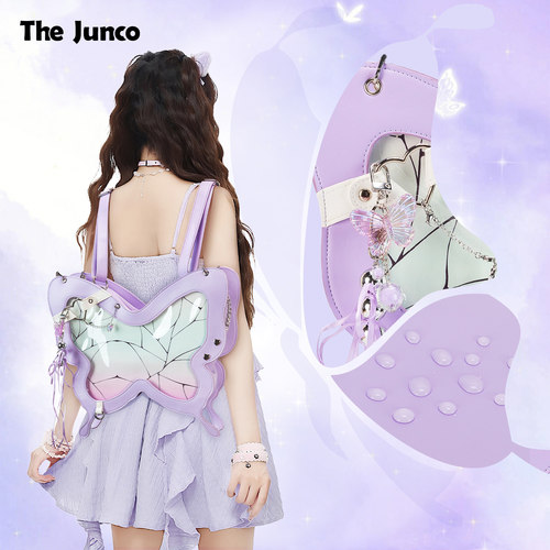 THE JUNCO原创鬼灭之刃周边蝴蝶忍痛包小食量二次元单双肩包包女 - 图1