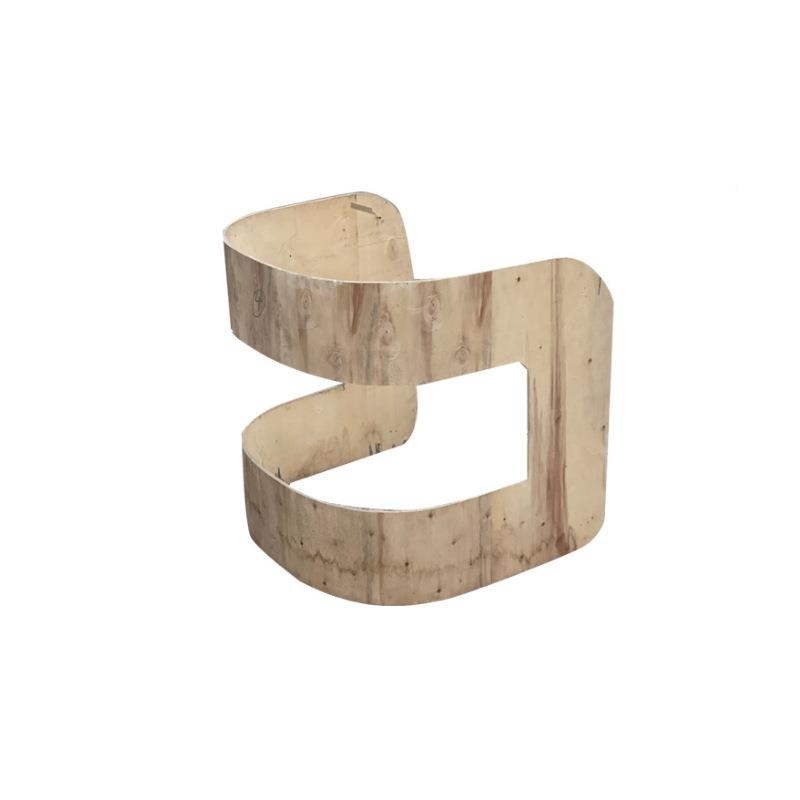 轻奢单椅曲弯板轻胶奢弯曲板木板扶手椅人异形板570合板 - 图1