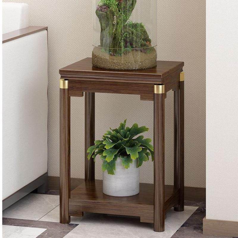 架子花实木架缸架子底座边几角几客厅落地式摆件置物阳台花CBH鱼