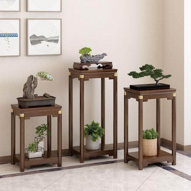 架子花实木架缸架子底座边几角几客厅落地式摆件置物阳台花CBH鱼