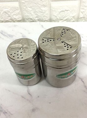调料瓶不锈钢调味瓶芝麻胡椒辣椒孜然粉瓶洒粉器旋转式撒料罐带孔