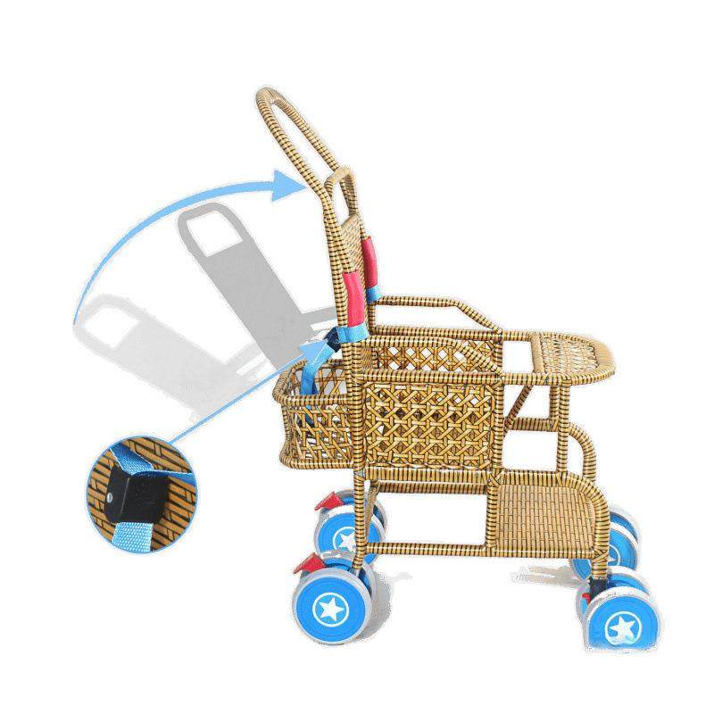 藤编推车夏季宝婴儿藤小推车仿SIJ椅轻便竹藤宝藤可坐躺条轻,淘宝优惠券,粉丝福利购,淘宝优惠卷