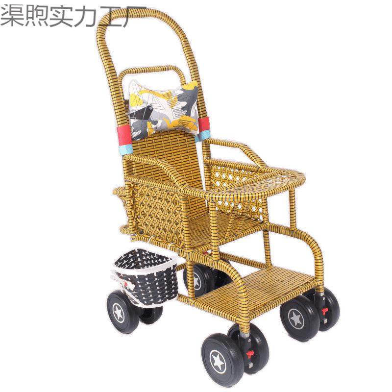 藤编推车夏季宝婴儿藤小推车仿SIJ椅轻便竹藤宝藤可坐躺条轻,淘宝优惠券,粉丝福利购,淘宝优惠卷