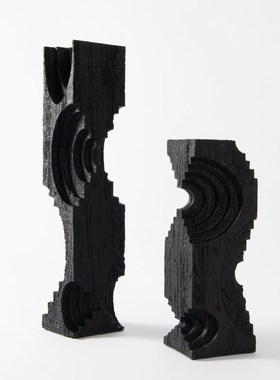 极简创意抽象艺术摆件树脂几何异E形摆设客厅电视柜简约装饰品