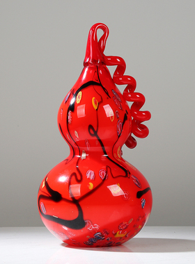 琉璃葫芦艺术摆件禄招p财轻奢客厅酒柜装饰品乔迁新居送礼新中式