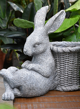 庭院花园装饰品复古o花盆户外创意个性幼儿园阳台布置雕塑摆件