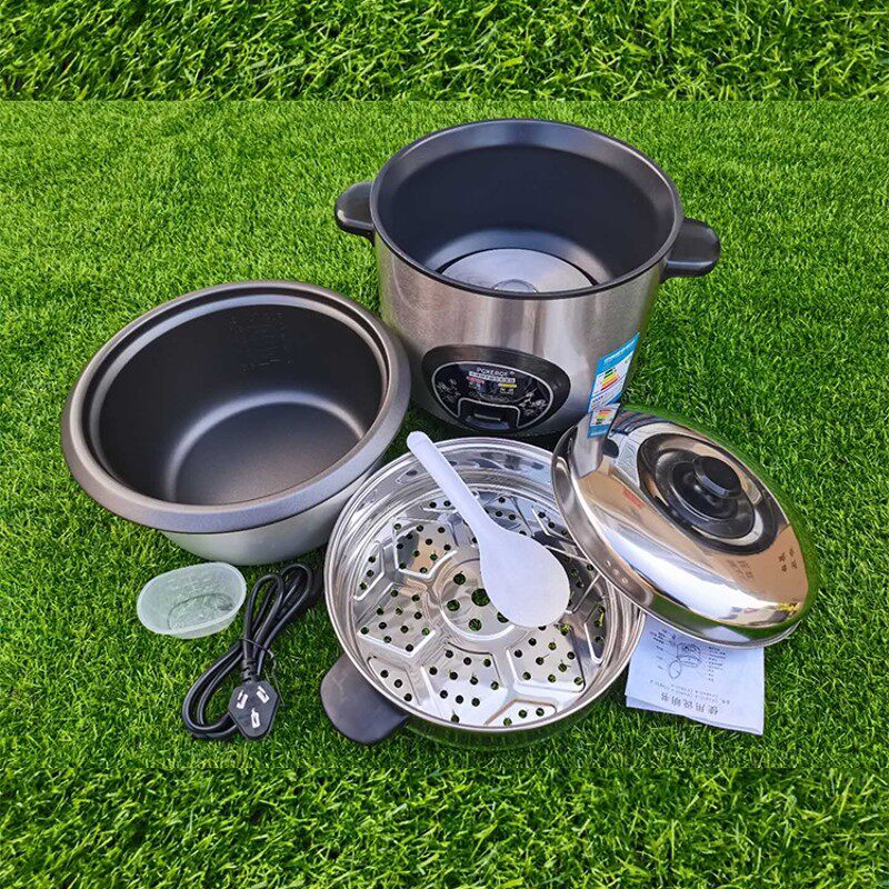 半球型老式不锈钢电饭煲3-4人迷你家用多功能电饭锅蒸煮2-8Z人4L6 - 图2