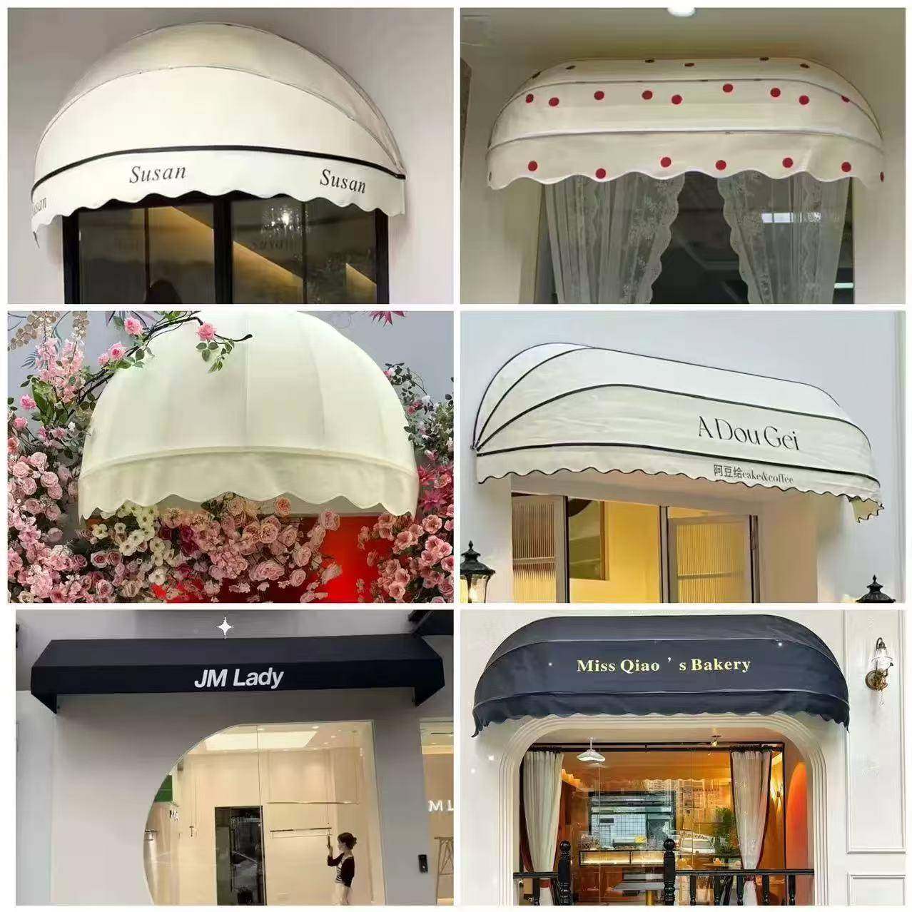 门网红法式NBA西瓜雨篷活动折叠球形阳头半遮圆棚装饰阳台雨蓬波,淘宝优惠券,粉丝福利购,淘宝优惠卷