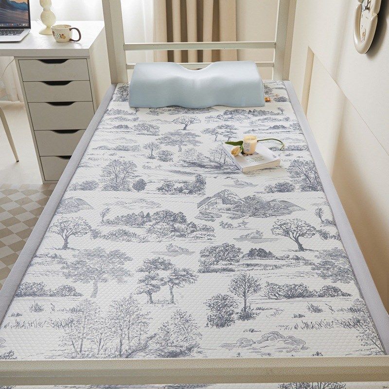 新款宿舍数码印花凉豆豆凉席床垫夏季冰丝凉席家用学生宿舍床席垫,淘宝优惠券,粉丝福利购,淘宝优惠卷