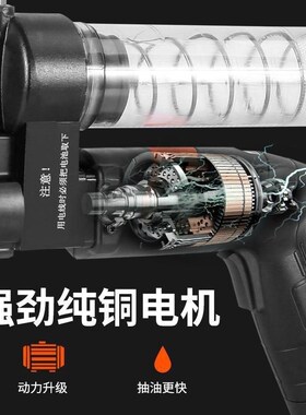 电动拉链黄油枪充电式锂电毛毛虫黄油弹挖掘机高压打黄油机