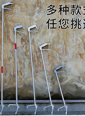 抓螃蟹工具防滑钳子黄鳝夹子泥鳅鳝鱼捉控鱼钳器不锈钢垃圾夹加长