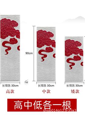梦古枣红祥云柱中式展示柱茶室玄关客厅庭院仿古红色落地装饰摆件
