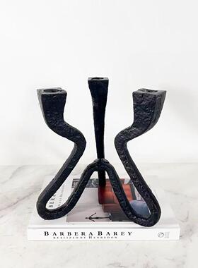 现代简约样创铝制烛台板房售楼几处桌面餐桌茶电意6217视柜软装饰