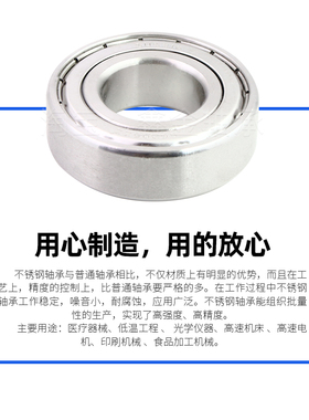 304不锈钢深沟球轴承S6800ZZ6801/6802/6803ZZ6804ZZ6805ZZ6806ZZ
