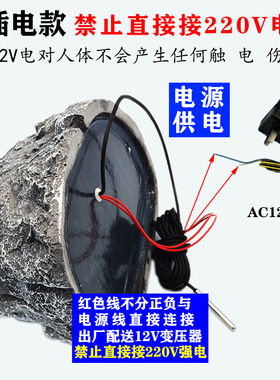 威海华辰温泉室外温度计浴池温度显示器仿石防水插电电池测水温