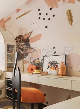 现代样板儿花童房暖色间饰品摆件女孩系房书桌组合艺笔筒创意摆件