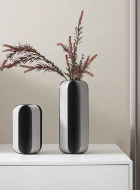 代GT-B019简金马毛皮革现编织纹花器花瓶创意摆件桌面客属厅约装