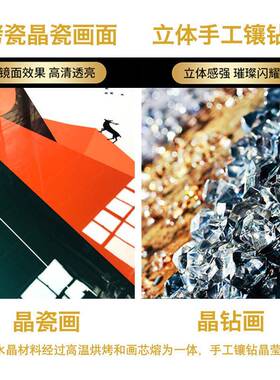 新中式庆百福图圆廊形装饰画走过客道玄关画厅YMLJCH12卧室寓意喜