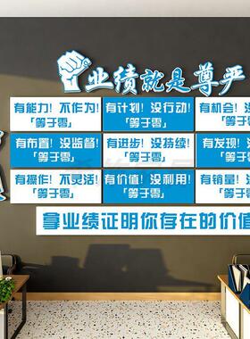 业绩就是尊严墙贴公司销售部文化墙企业会议室销售公室墙面装饰