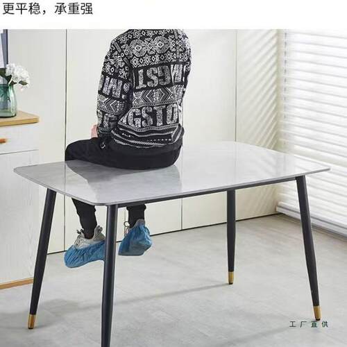 小座茶几岩板桌支脚架圆桌腿架WJS方腿底桌玻璃台面支撑石英石桌 - 图1