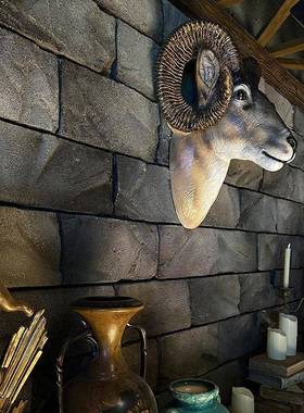 挂复古墙面装饰酒吧动头立体饰美欧式店壁挂羊壁挂头创意家居摆铺